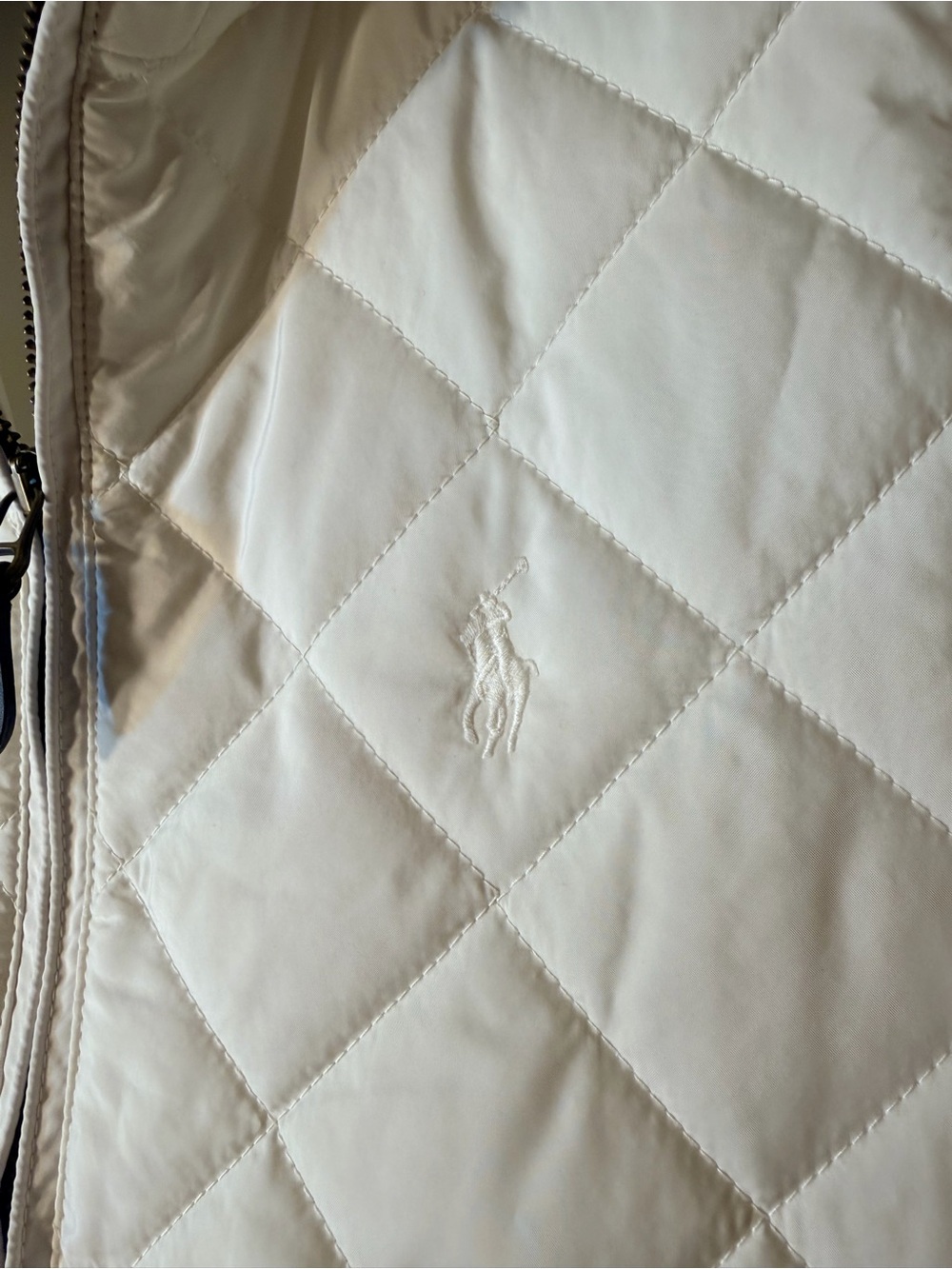 Ralph Lauren White Quilted Zip-Front Vest - Picture 5 of 8